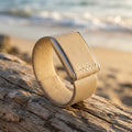 Rocker Duck Ecoband 5.0 Sand – WHOOP-compatible Italian vegan leather band, warm neutral luxury strap