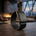 Rocker Duck Ecoband 5.0 The Original Black & Orange – WHOOP-compatible Italian vegan leather band with orange stitching