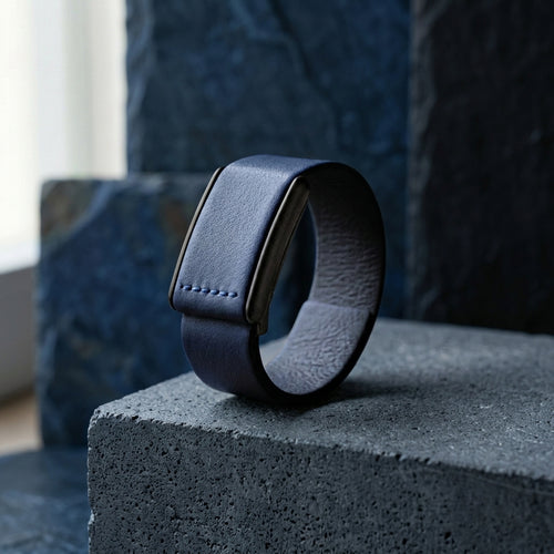 Ecoband 5.0 Classic in Blu Notte — deep blue WHOOP-compatible band, handmade in Italy