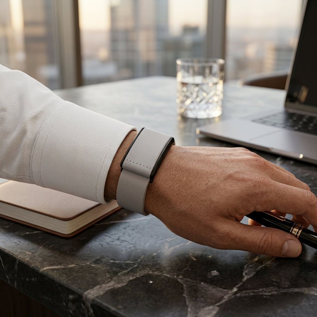 Rocker Duck Ecoband 5.0 in Cloud — quiet-luxury WHOOP band in soft off-white