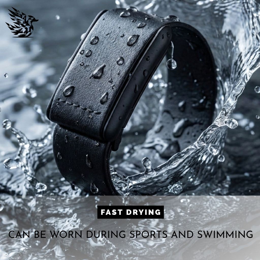 Ecoband 5.0 Classic black — fast-drying WHOOP band suitable for sport and swimming