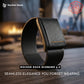 Ecoband 5.0 in Black & Orange — WHOOP-compatible Italian bio-leather band (black & orange)