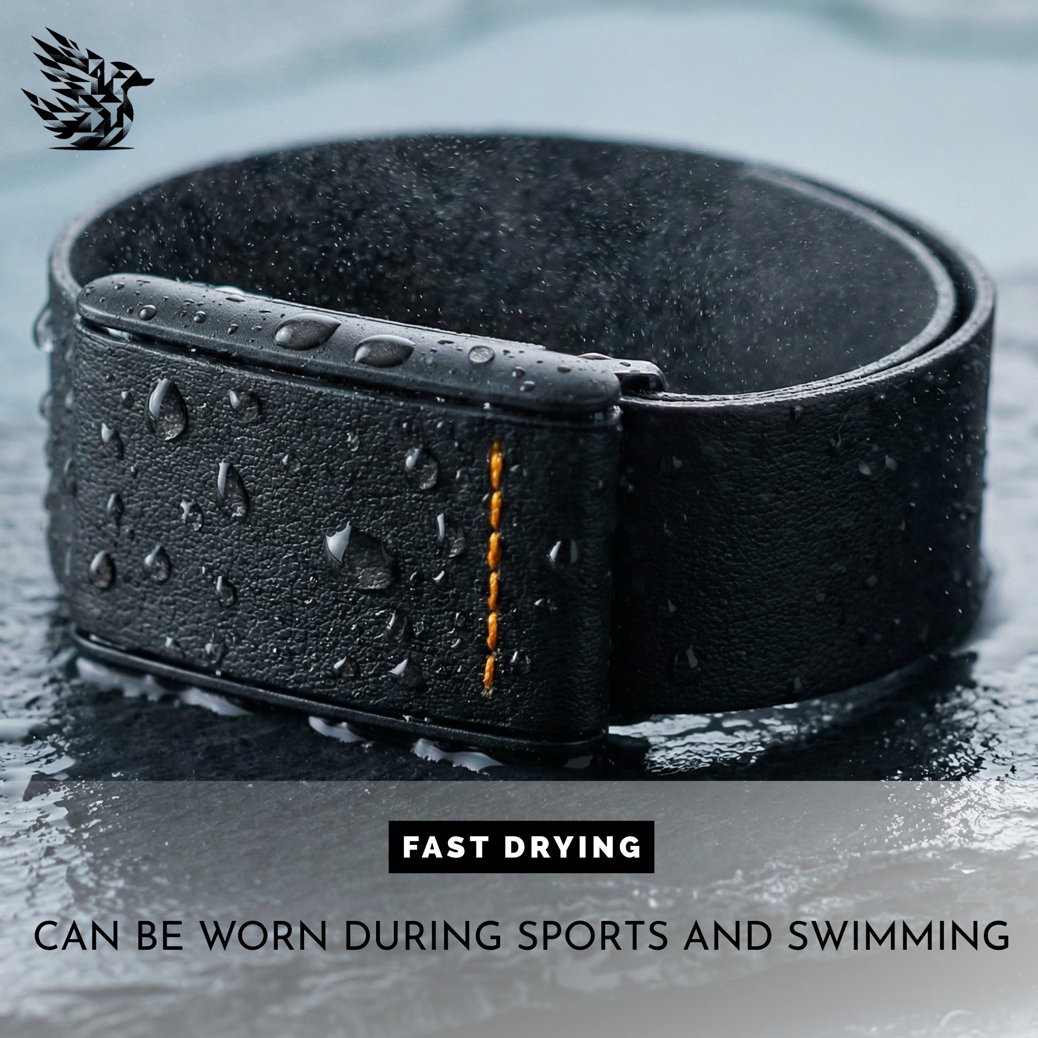 Ecoband 5.0 Sfumatura black and orange — fast-drying WHOOP band suitable for sport and swimming