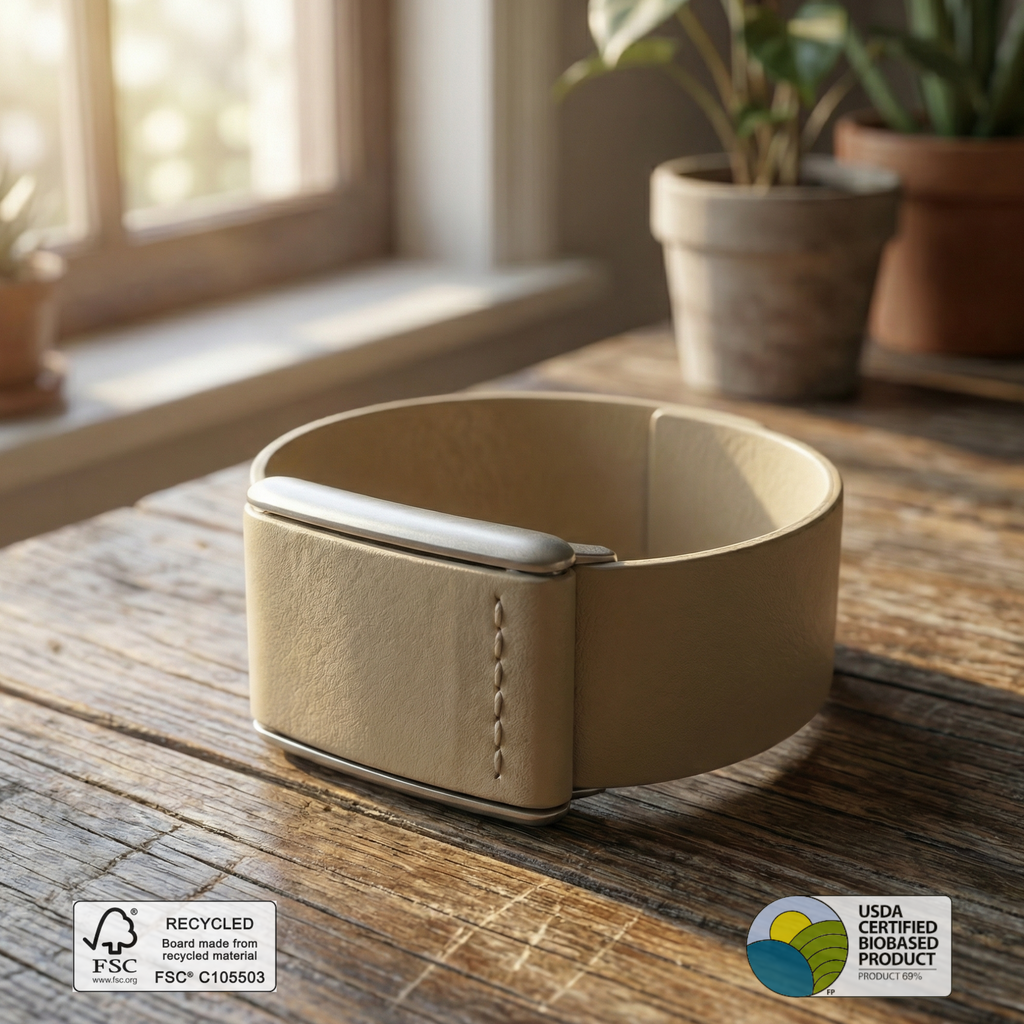Rocker Duck sand Ecoband product shot – premium handmade WHOOP strap, minimalist Italian design