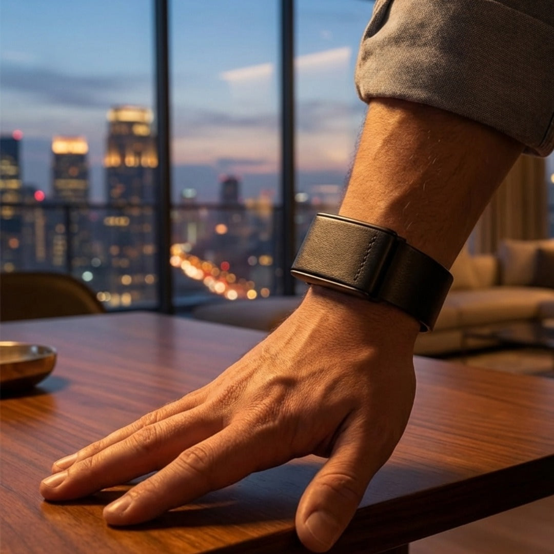 Rocker Duck Essentials Combo — black and sand Ecoband pair in bio-based Viridis leather