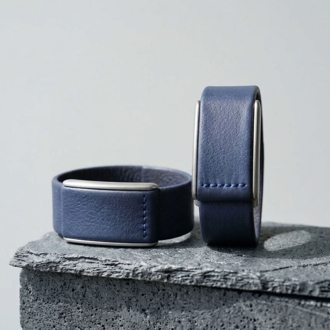Ecoband 5.0 in Blue — premium bio-leather WHOOP band by Rocker Duck (blue)