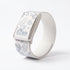 Ecoband 5.0 Tropicale — engraved Italian bio-leather WHOOP band by Rocker Duck, hibiscus and monstera in silver