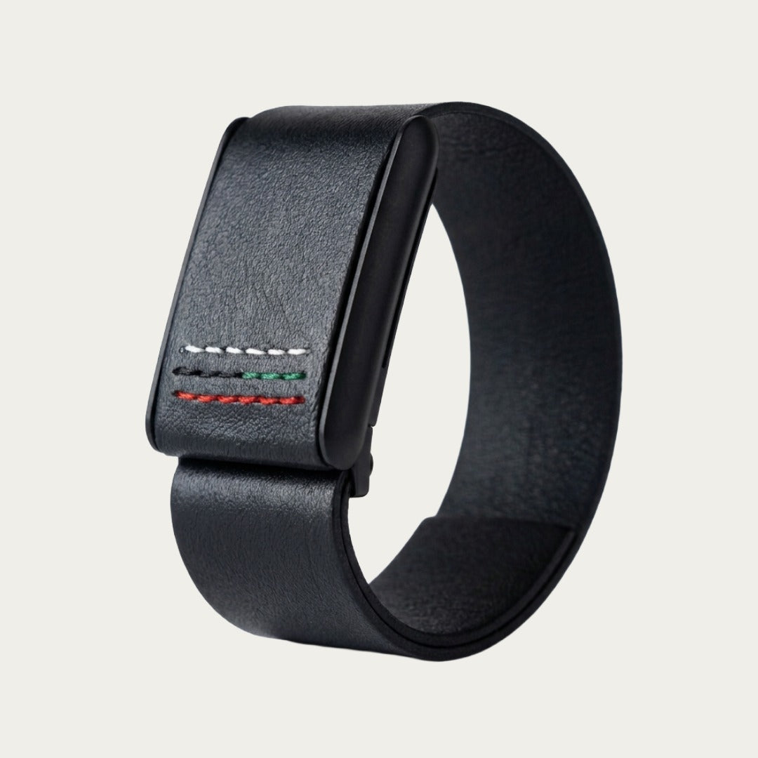 Ecoband 5.0 Roots in UAE Flag — WHOOP-compatible Italian bio-leather band by Rocker Duck (uae flag)