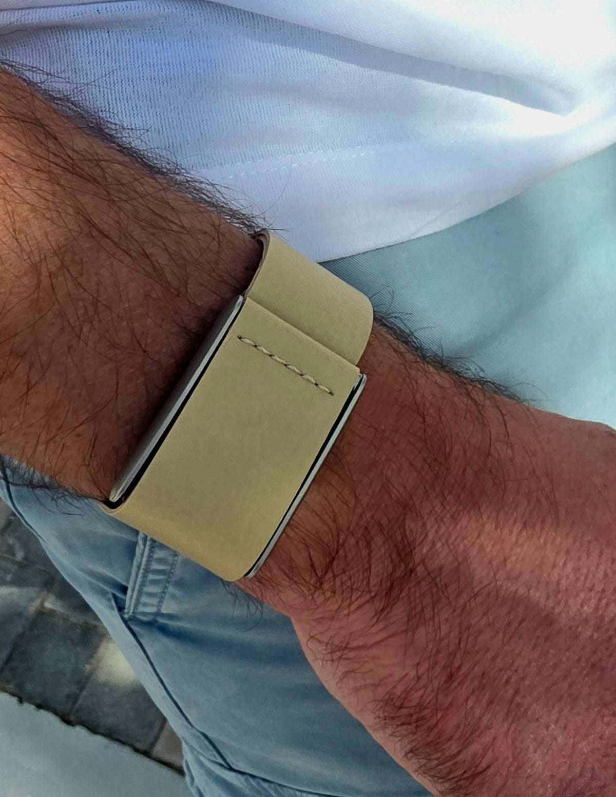 Rocker Duck Ecoband in Cloud worn everyday