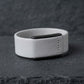 Ecoband 5.0 in Cloud — WHOOP-compatible bio-leather band with black clasp, on slate (cloud)