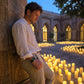 Ecoband 5.0 in Verde worn on an evening in a candlelit courtyard (Verde)